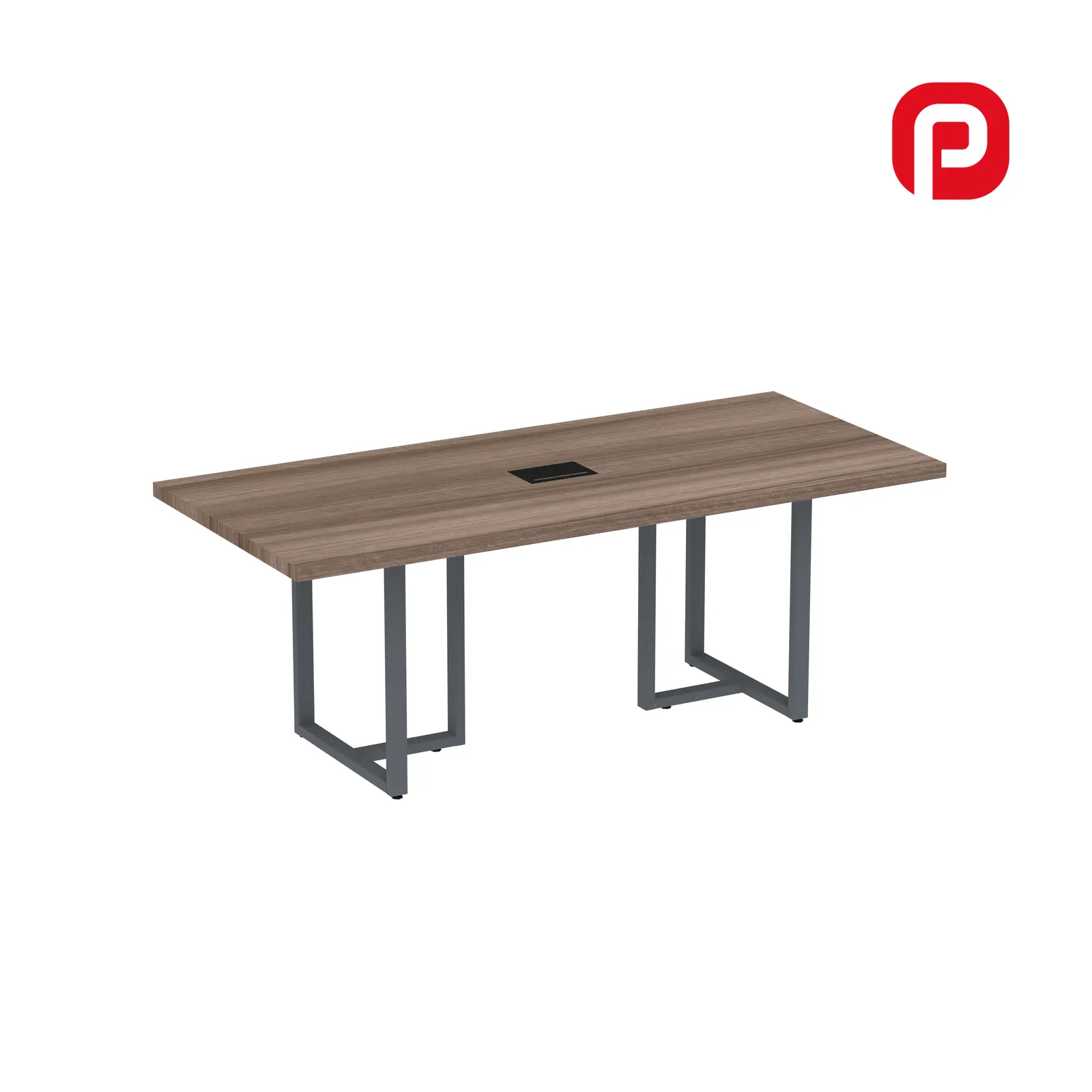 Mesa de Reunião Retangular 2,00 m Pé de Aço com Power Box - PE40 TUB Pandin