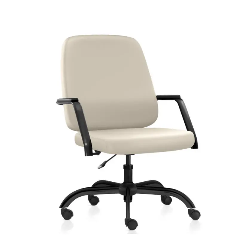 Cadeira de Escritório Maxxer Reforçada até 150 kg Cadeira de escritório Maxxer reforçada até 150 kg com estrela e braços cromados