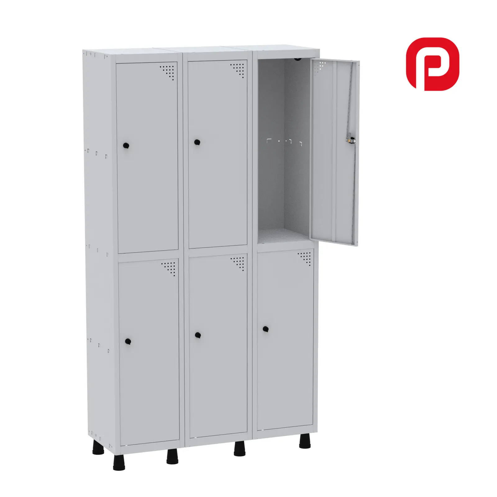 Roupeiro de Aço 6 Portas Grandes GRP 503/6 - Pandin