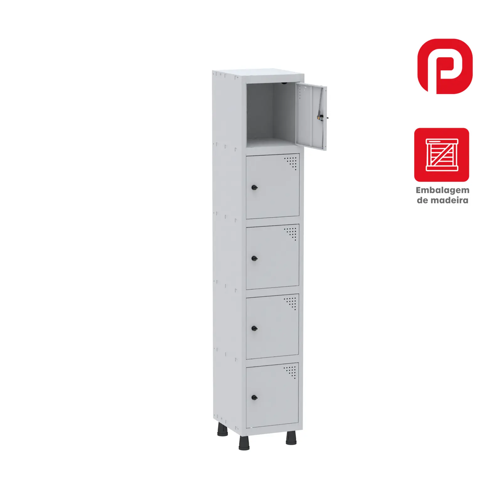 Roupeiro de Aço 5 Portas Pequenas GRP 501/5 - Pandin