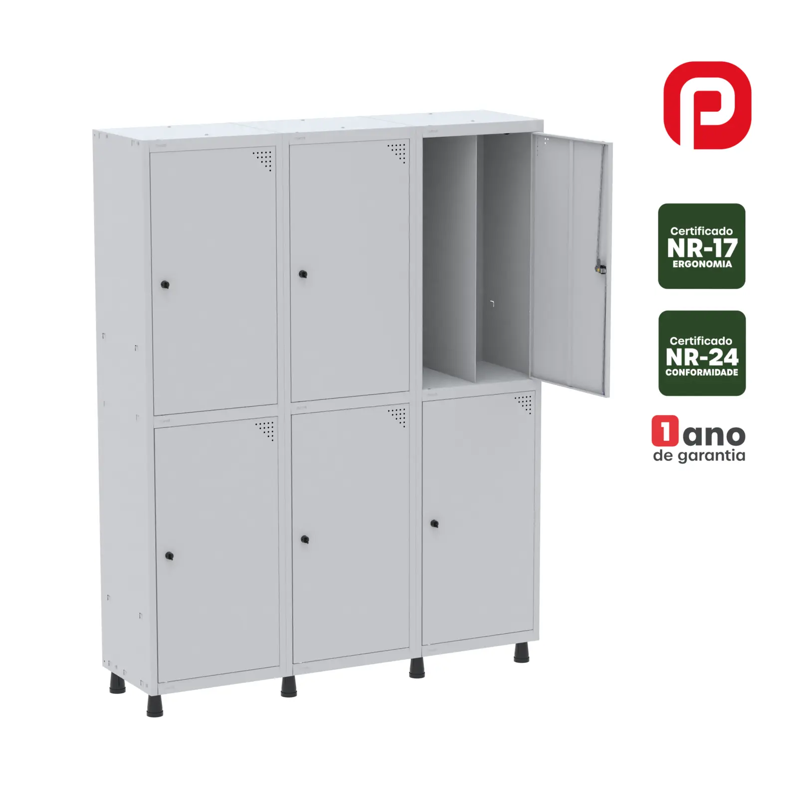 Roupeiro de Aço GRF 503/6 INS DI - Linha de Aço Pandin