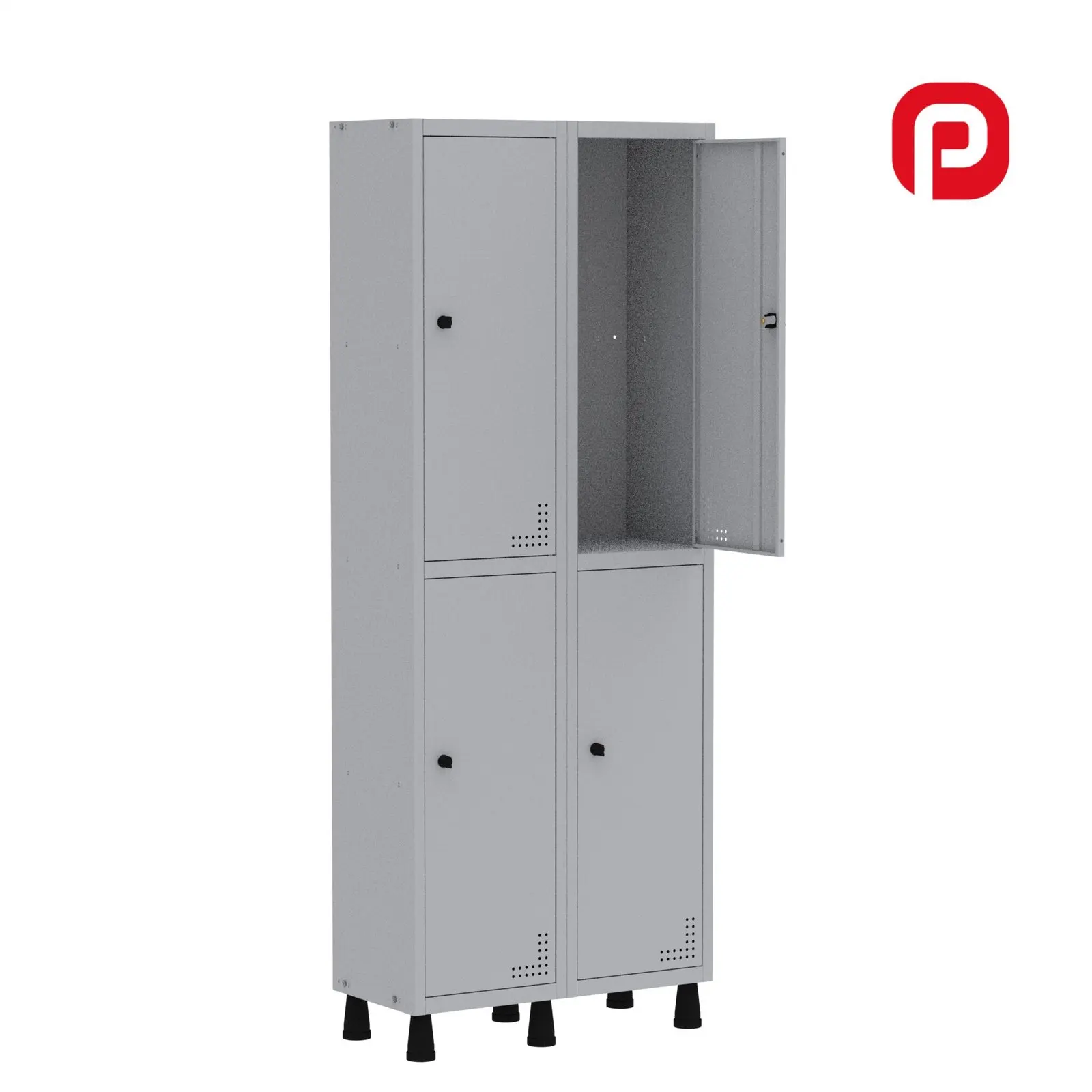 Roupeiro de Aço Light 2 Vãos 4 Portas