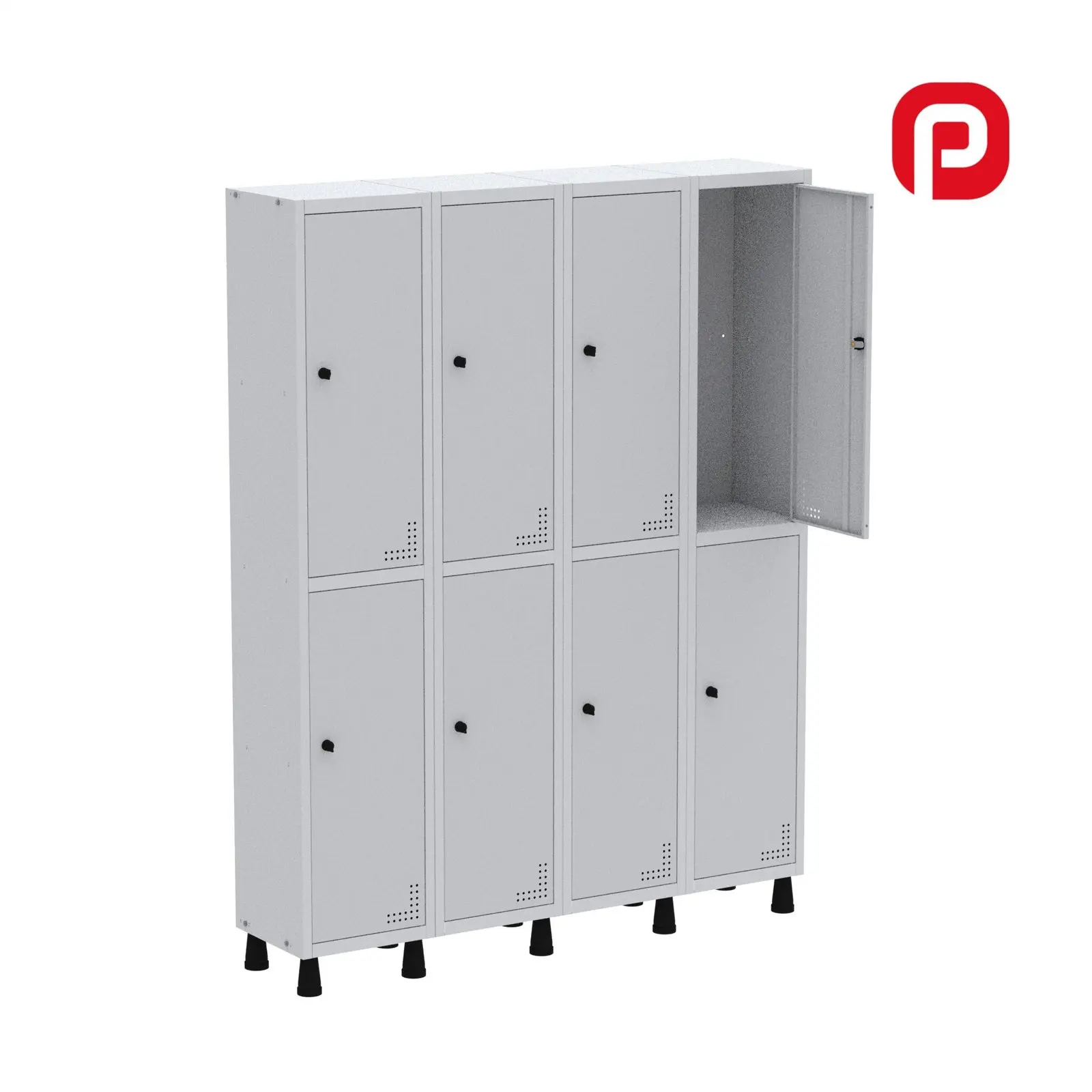 Roupeiro de Aço Light 4 Vãos 8 Portas