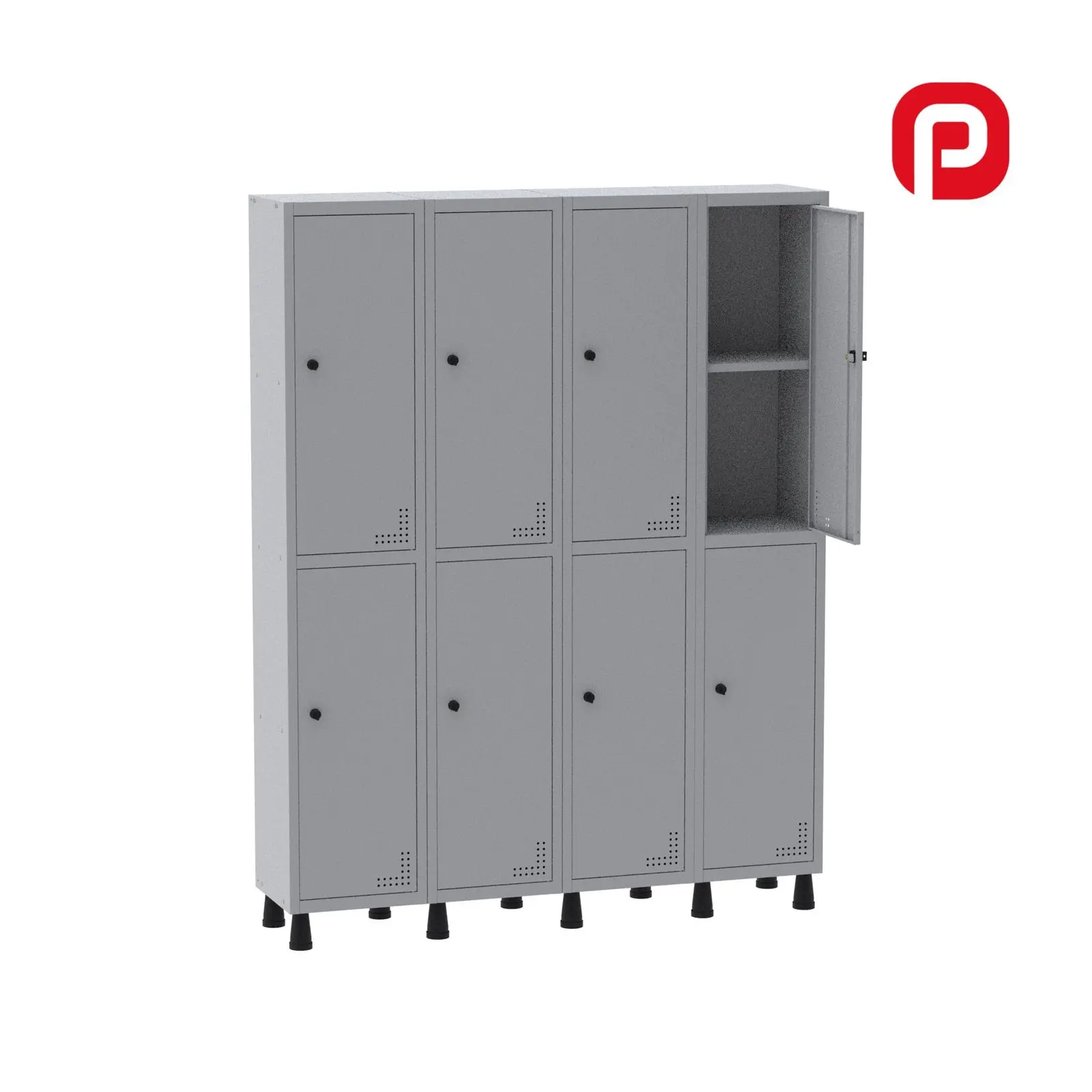Roupeiro de Aço Light 4 Vãos 8 Portas PRI