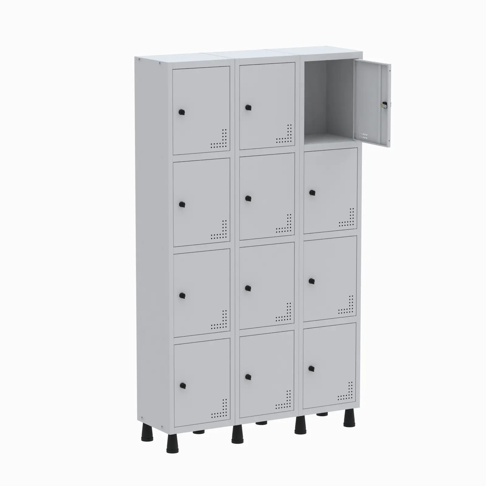 Roupeiro de Aço Light 3 Vãos 12 Portas