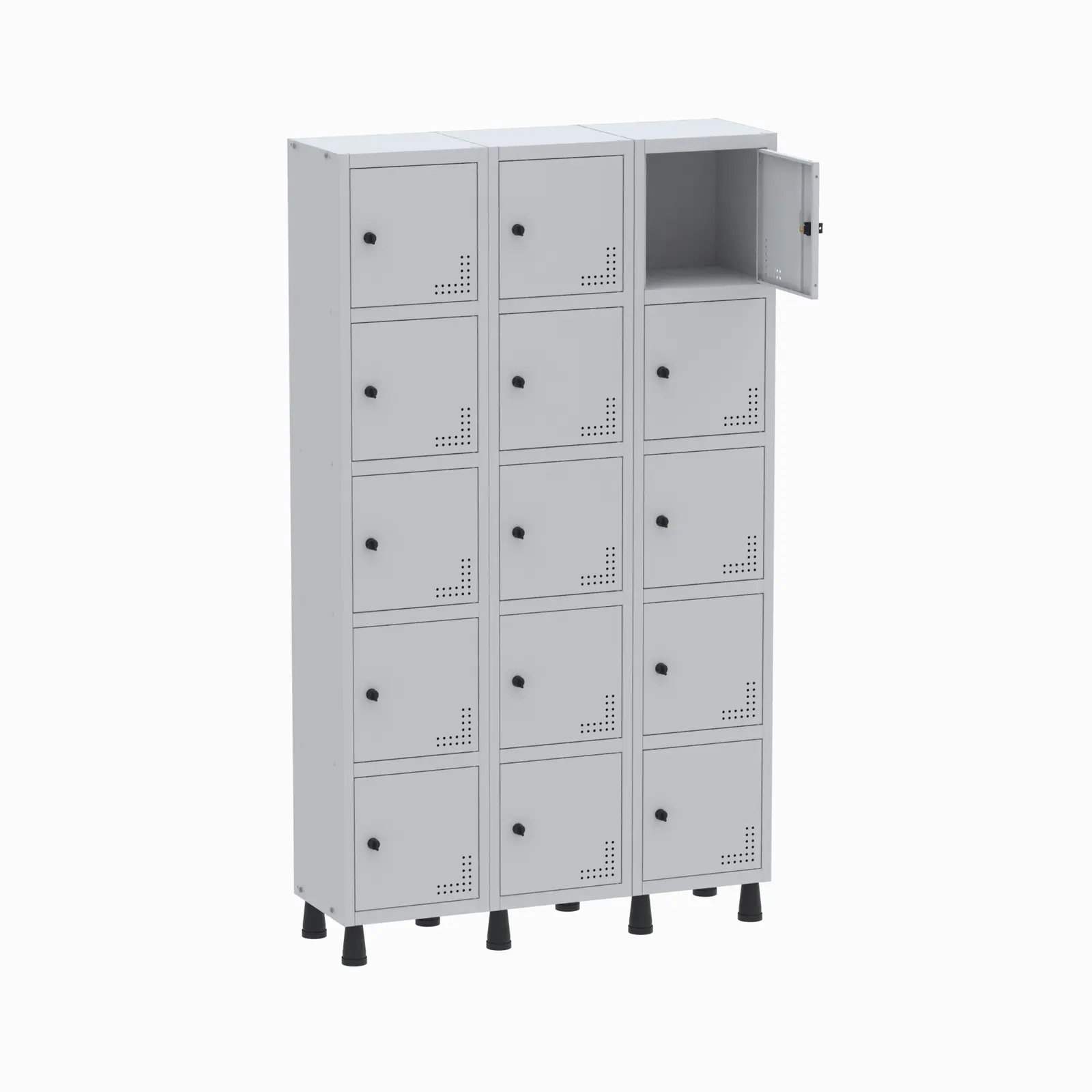 Roupeiro de Aço Light 3 Vãos 15 Portas