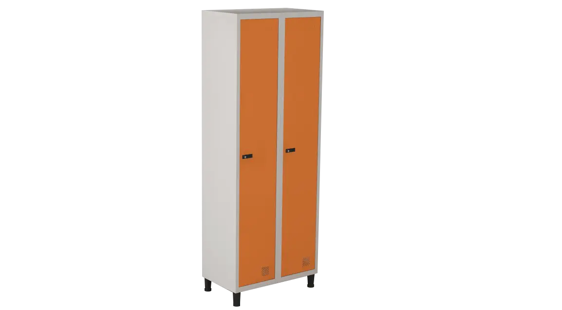 Armário Locker de Aço Euro Módulo com 1 Porta(s) 2 Módulo(s) 2 Porta(s) com Fechadura Segredo com Tranca Tripla