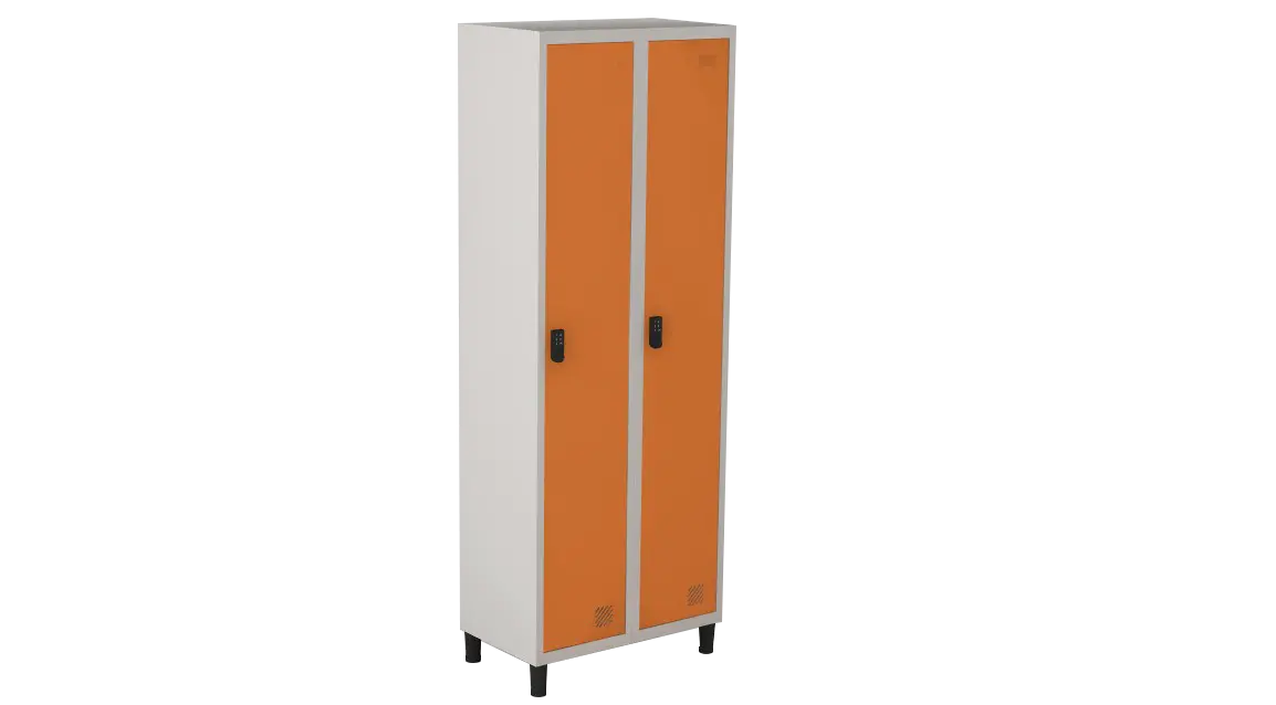 Armário Locker de Aço Euro Módulo com 1 Porta(s) 2 Módulo(s) 2 Porta(s) com Fechadura Digilock com Tranca Tripla