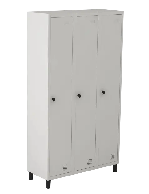 Armário Locker de Aço Euro Módulo com 1 Porta(s) 3 Módulo(s) 3 Porta(s) com Pitão com Tranca Tripla