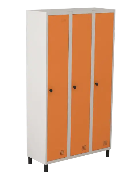 Armário Locker de Aço Euro Módulo com 1 Porta(s) 3 Módulo(s) 3 Porta(s) com Pitão com Tranca Tripla
