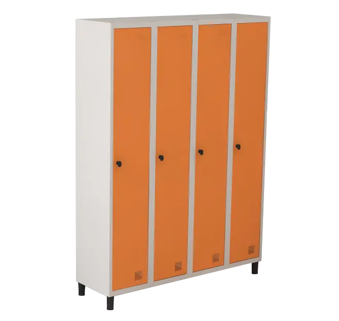 Armário Locker de Aço Euro Módulo com 1 Porta(s) 4 Módulo(s) 4 Porta(s) com Pitão com Tranca Tripla