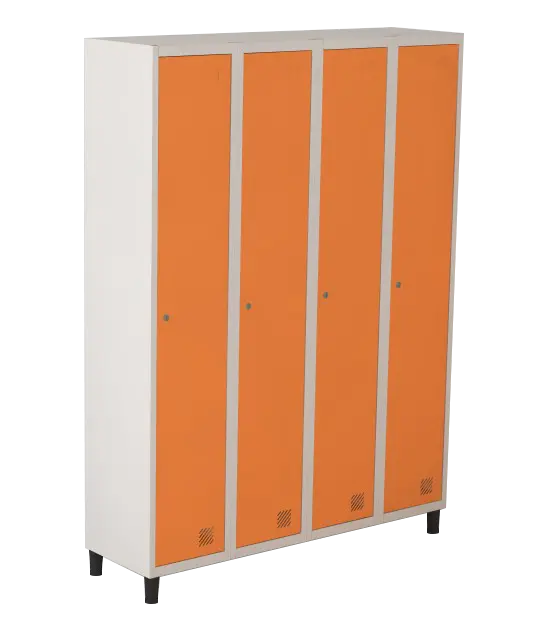 Armário Locker de Aço Euro Módulo com 1 Porta(s) 4 Módulo(s) 4 Porta(s) com Fechadura com Tranca Tripla