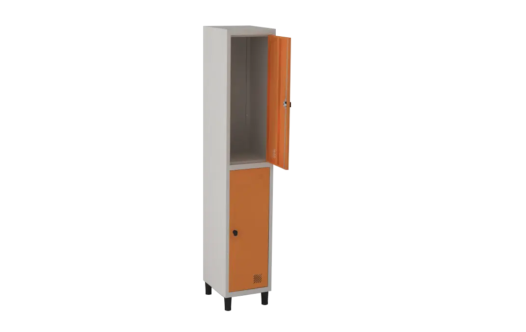 Armário Locker de Aço Euro Módulo com 2 Porta(s) 1 Módulo(s) 2 Porta(s) com Pitão com Tranca Tripla