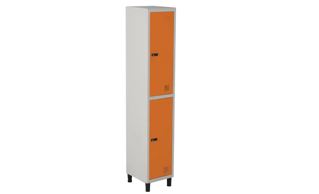 Armário Locker de Aço Euro Módulo com 2 Porta(s) 1 Módulo(s) 2 Porta(s) com Fechadura Segredo com Tranca Tripla