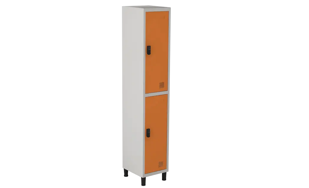 Armário Locker de Aço Euro Módulo com 2 Porta(s) 1 Módulo(s) 2 Porta(s) com Fechadura Digilock com Tranca Tripla