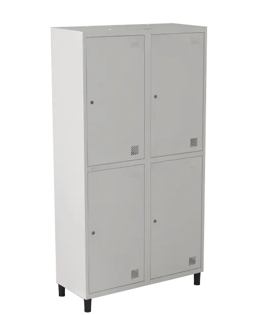 Armário Locker de Aço Euro Módulo com 2 Porta(s) 2 Módulo(s) 4 Porta(s) com Fechadura com Tranca Tripla