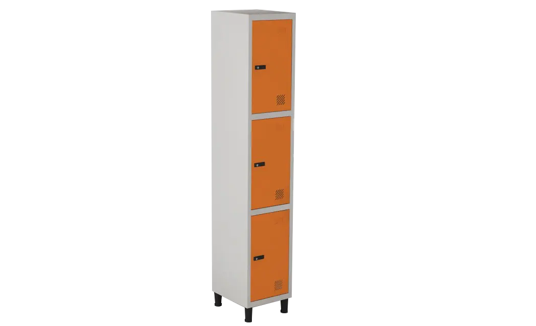 Armário Locker de Aço Euro Módulo com 3 Porta(s) 1 Módulo(s) 3 Porta(s) com Fechadura Segredo com Tranca Tripla