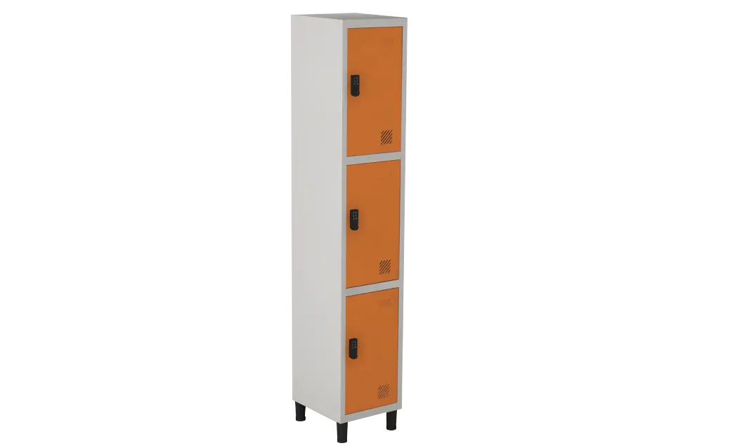 Armário Locker de Aço Euro Módulo com 3 Porta(s) 1 Módulo(s) 3 Porta(s) com Fechadura Digilock com Tranca Tripla