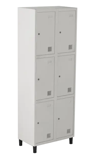 Armário Locker de Aço Euro Módulo com 3 Porta(s) 2 Módulo(s) 6 Porta(s) com Fechadura com Tranca Tripla