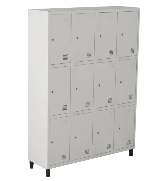 Armário Locker de Aço Euro Módulo com 3 Porta(s) 4 Módulo(s) 12 Porta(s) com Fechadura com Tranca Tripla