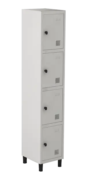 Armário Locker de Aço Euro Módulo com 4 Porta(s) 1 Módulo(s) 4 Porta(s) com Pitão com Tranca Tripla