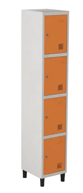Armário Locker de Aço Euro Módulo com 4 Porta(s) 1 Módulo(s) 4 Porta(s) com Fechadura com Tranca Tripla