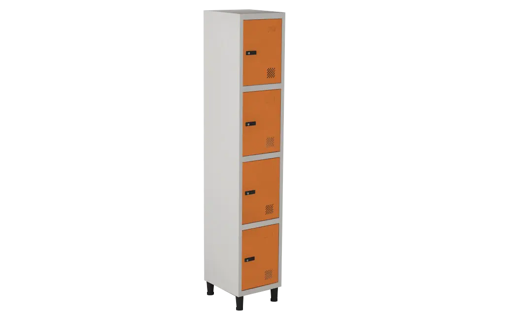Armário Locker de Aço Euro Módulo com 4 Porta(s) 1 Módulo(s) 4 Porta(s) com Fechadura Segredo com Tranca Tripla