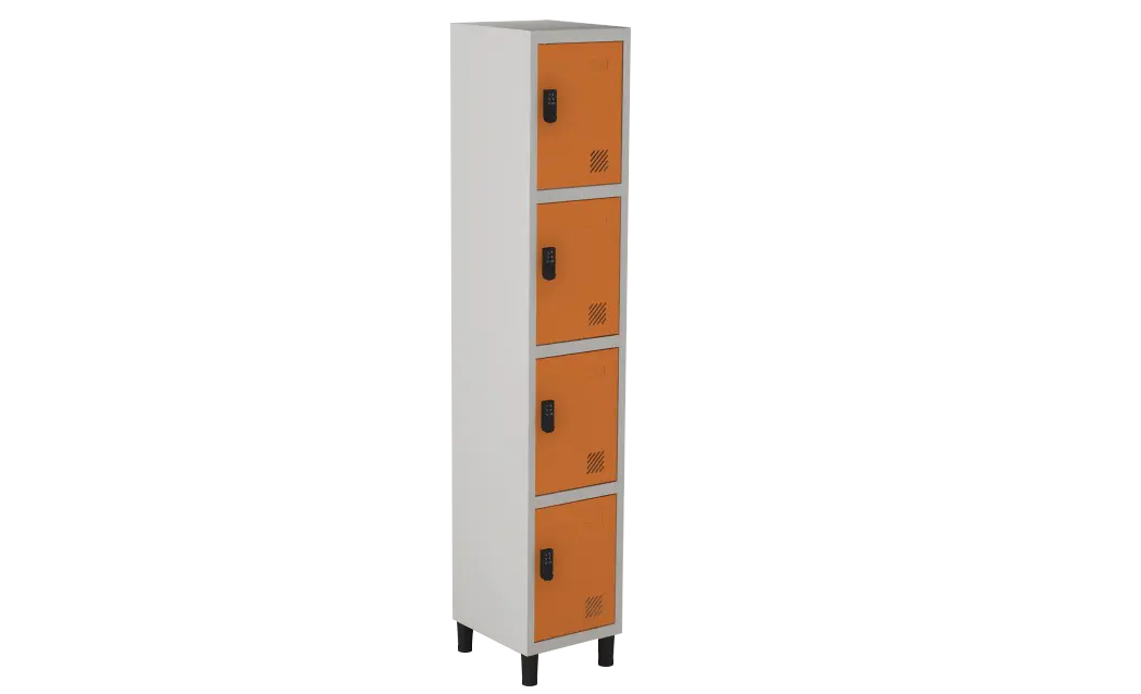 Armário Locker de Aço Euro Módulo com 4 Porta(s) 1 Módulo(s) 4 Porta(s) com Fechadura Digilock com Tranca Tripla