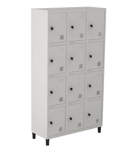 Armário Locker de Aço Euro Módulo com 4 Porta(s) 3 Módulo(s) 12 Porta(s) com Pitão com Tranca Tripla
