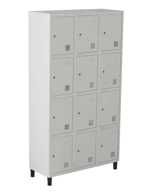 Armário Locker de Aço Euro Módulo com 4 Porta(s) 3 Módulo(s) 12 Porta(s) com Fechadura com Tranca Tripla