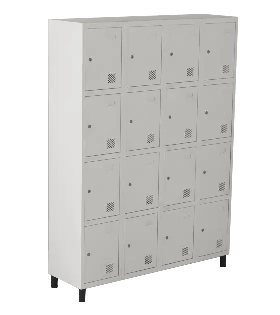 Armário Locker de Aço Euro Módulo com 4 Porta(s) 4 Módulo(s) 16 Porta(s) com Fechadura com Tranca Tripla