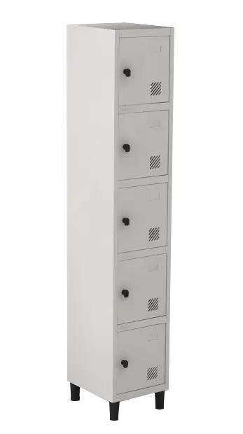 Armário Locker de Aço Euro Módulo com 5 Porta(s) 1 Módulo(s) 5 Porta(s) com Pitão com Tranca Tripla