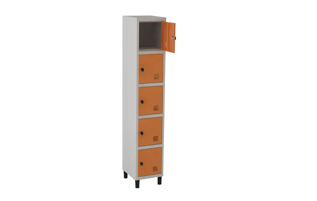 Armário Locker de Aço Euro Módulo com 5 Porta(s) 1 Módulo(s) 5 Porta(s) com Pitão com Tranca Tripla