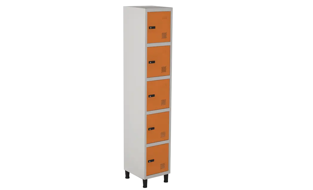 Armário Locker de Aço Euro Módulo com 5 Porta(s) 1 Módulo(s) 5 Porta(s) com Fechadura Segredo com Tranca Tripla