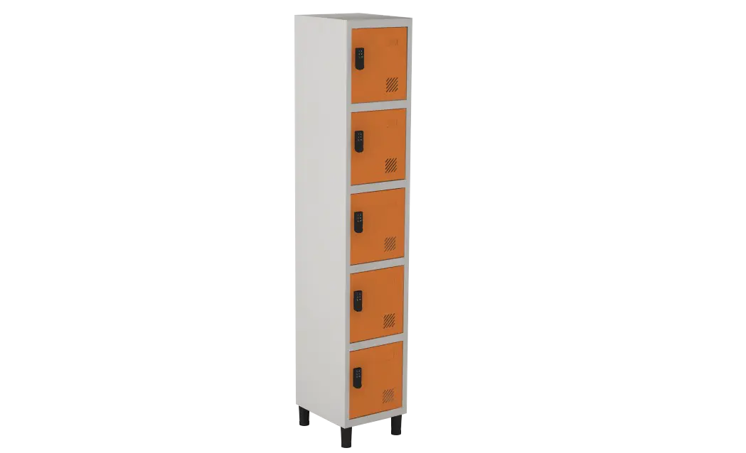 Armário Locker de Aço Euro Módulo com 5 Porta(s) 1 Módulo(s) 5 Porta(s) com Fechadura Digilock com Tranca Tripla