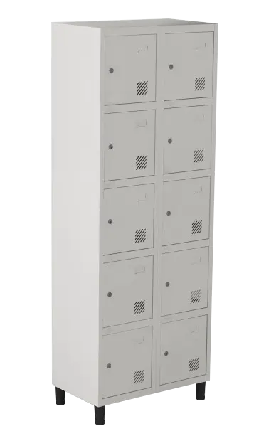 Armário Locker de Aço Euro Módulo com 5 Porta(s) 2 Módulo(s) 10 Porta(s) com Fechadura com Tranca Tripla