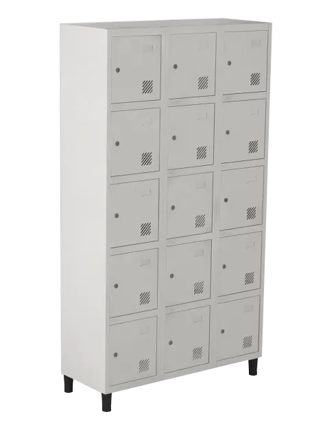 Armário Locker de Aço Euro Módulo com 5 Porta(s) 3 Módulo(s) 15 Porta(s) com Fechadura com Tranca Tripla