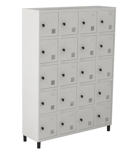 Armário Locker de Aço Euro Módulo com 5 Porta(s) 4 Módulo(s) 20 Porta(s) com Pitão com Tranca Tripla