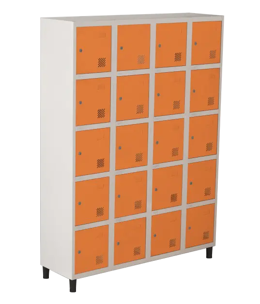 Armário Locker de Aço Euro Módulo com 5 Porta(s) 4 Módulo(s) 20 Porta(s) com Fechadura com Tranca Tripla