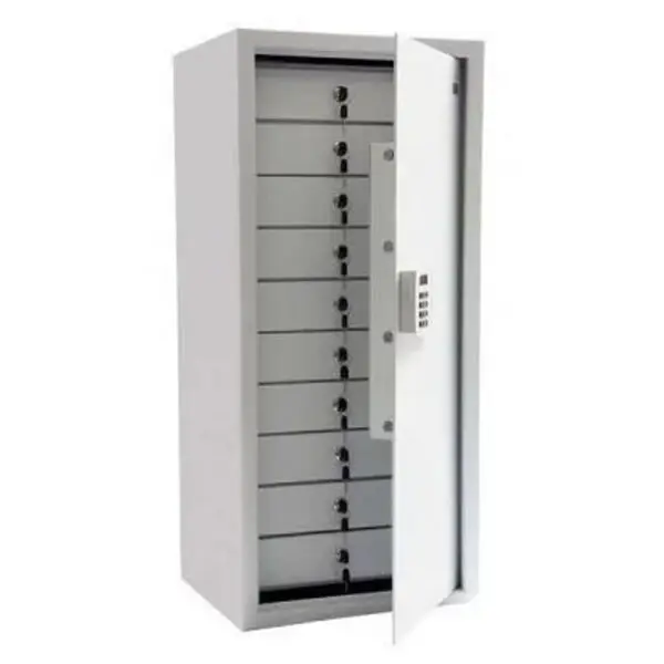 Cofre Digital Eletrônico Esmeralda 40 com 10 Gavetas Cofre digital eletrônico Esmeralda 40 com 10 gavetas internas com chaves