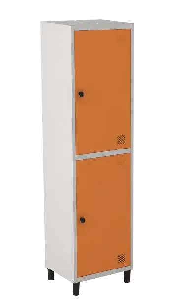 Armário Locker de Aço Euro Insalubre - Divisão T 1 Módulo(s) 2 Porta(s) com Pitão com Tranca Tripla