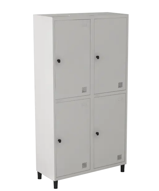 Armário Locker de Aço Euro Insalubre - Divisão T 2 Módulo(s) 4 Porta(s) com Pitão com Tranca Tripla