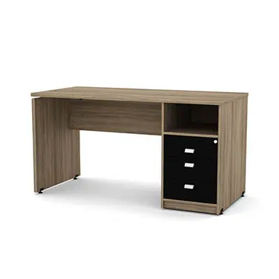 Mesa de Escritório reta 3 gavetas Mesa de Escritório reta 3 gavetas