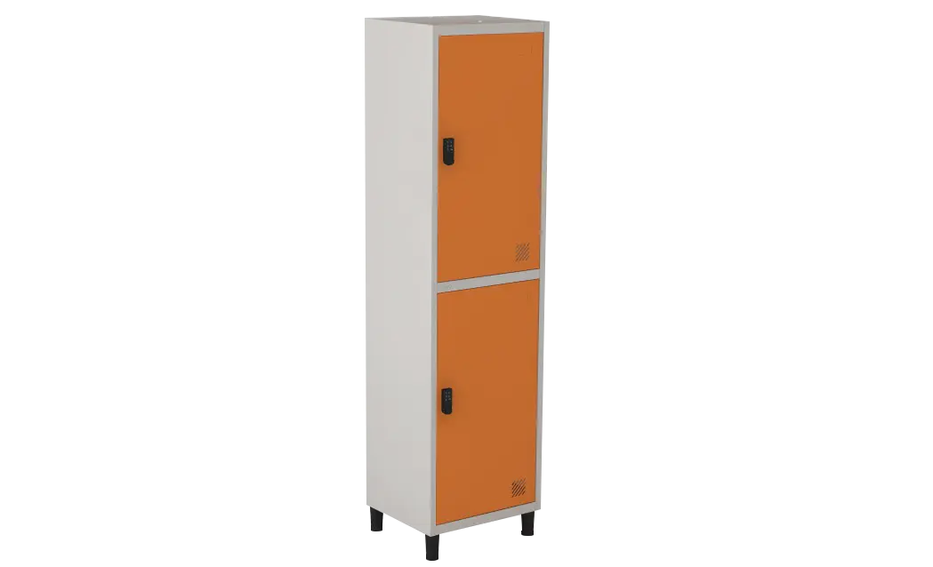 Armário Locker de Aço Euro Insalubre - Divisão Vertical 1 Módulo(s) 2 Porta(s) com Fechadura Digilock com Tranca Tripla