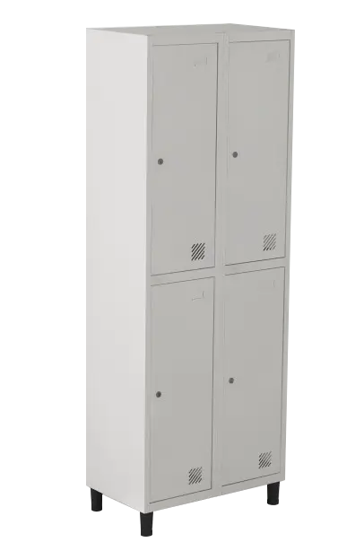 Armário Locker de Aço Euro Insalubre - Divisão Vertical 2 Módulo(s) 4 Porta(s) com Fechadura com Tranca Tripla