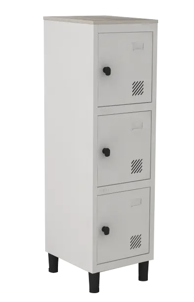 Armário Locker de Aço Euro Mini 1 Módulo(s) 3 Porta(s) com Pitão com Tranca Tripla