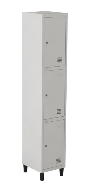 Armário Locker de Aço Euro Mini 1 Módulo(s) 3 Porta(s) com Fechadura com Tranca Tripla