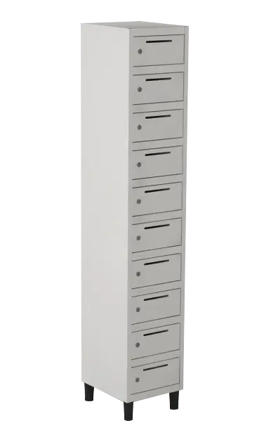 Armário Locker de Aço Euro Porta Objetos 1 Módulo(s) 10 Porta(s) com Fechadura com Tranca Tripla