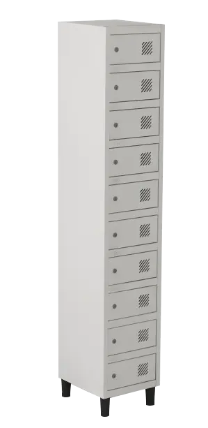 Armário Locker de Aço Euro Caixa Postal 1 Módulo(s) 10 Porta(s) com Fechadura com Tranca Tripla