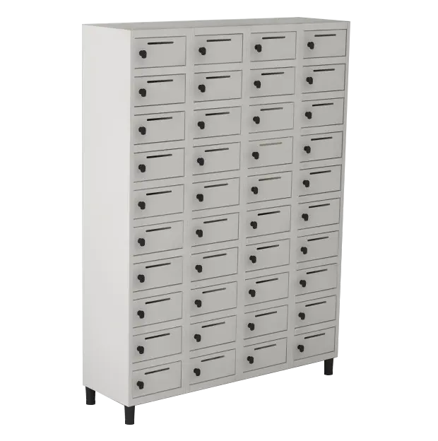 Armário Locker de Aço Euro Caixa Postal 4 Módulo(s) 40 Porta(s) com Pitão com Tranca Tripla
